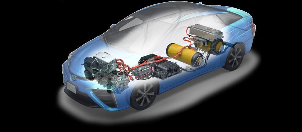 Seguridad componentes Sensores H 2 Toyota Fuel Cell Chasis de acero y plástico reforzado con fibra