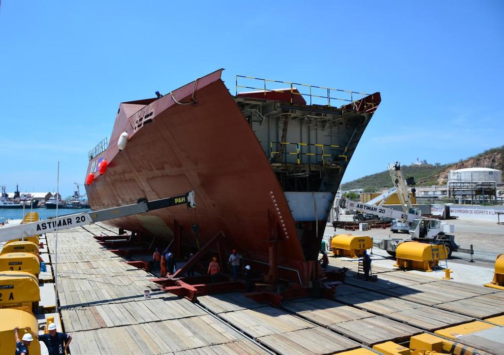 Construcción de una Patrulla Oceánica de Largo Alcance en ASTIMAR-20 El día 24 de mayo de 2019, llevó a acabo la entrega recepción del Buque de Vigilancia Oceánica Clase Oaxaca, ARM.