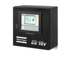 Controladores Los controladores centrales Elec Cab y ES de Atlas Copco están diseñados para convertir máquinas de velocidad fija independientes en sistemas de vacío inteligentes.