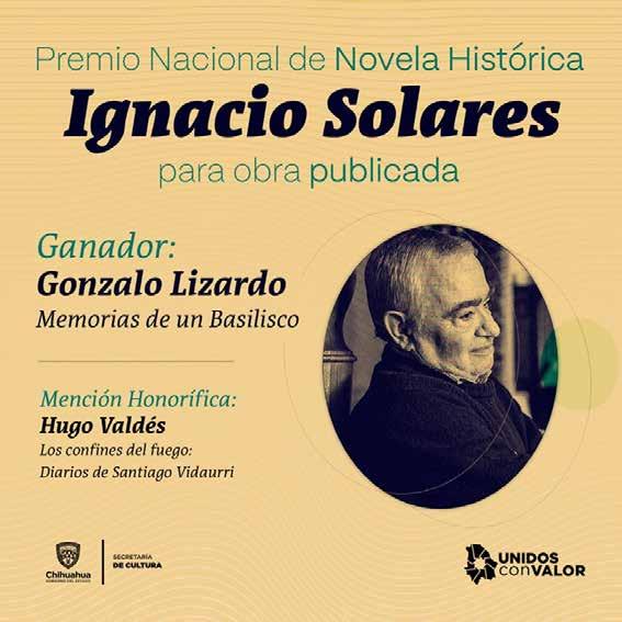 Obtiene Gonzalo Lizardo el Premio Nacional de Novela Histórica Ignacio Solares Los jueces calificadores decidieron elegir la obra Memorias de un Basilisco por la habilidad del escritor zacatecano