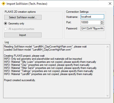 Input program - General overview Exporting geometry Figure 14: Import SoilVision window Exporting geometry STEP and DXF format PLAXIS 2D allows to export the geometry of the model in