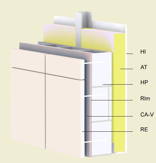 A. IDENTIFICACIÓN DE LA FACHADA Esta cartilla describe la ejecución de una fachada de bloque revestido con aplacado, con cámara de aire ventilada, con aislamiento por el interior.