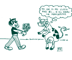 Luis Rodríguez Neila Lidia: momento cumbre, cuando parece que se van a besar, se pone furiosa Miriam). Cuidado, que parece que la otra vaca está celosa! cuidado!