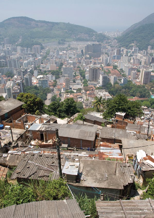 Vistas de la favela de Santa Marta y