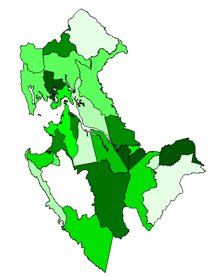Personas con discapacidad en la provincia de Darién por corregimiento: Censo de 2010.