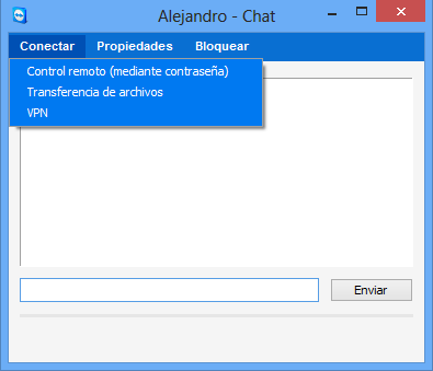 Ordenadores & contactos: Administración de contactos Operaciones disponibles en la ventana de chat Desde el interior de la ventana de chat puede ejecutar las siguientes opciones haciendo clic en el