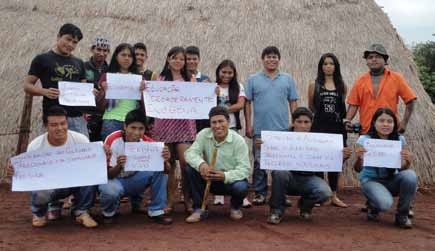 Estrategia del PNUD para la Juventud 2014-2017 Consulta con jóvenes de los pueblos guaraní, kaiowá y terena en Panambiziño, Mato Grosso.