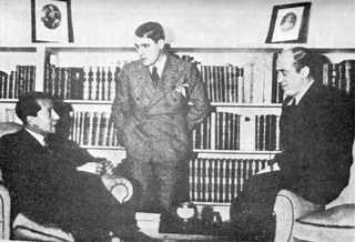 En la presidencia, Sancho Dávila, y, junto a él, el jefe territorial, Joaquín Bernal El camino