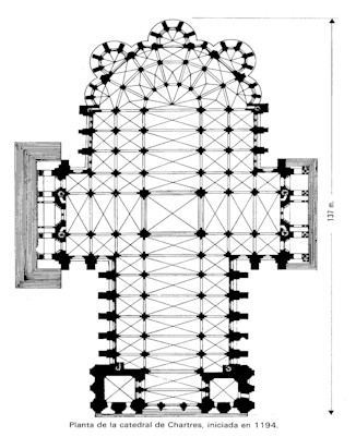 Posiblemente el modelo más acabado del gótico francés sea el de la catedral de Reims. Nos detendremos en su hermosa fachada.