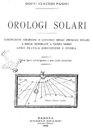 He escogido un texto del libro ``Orologi Solari.