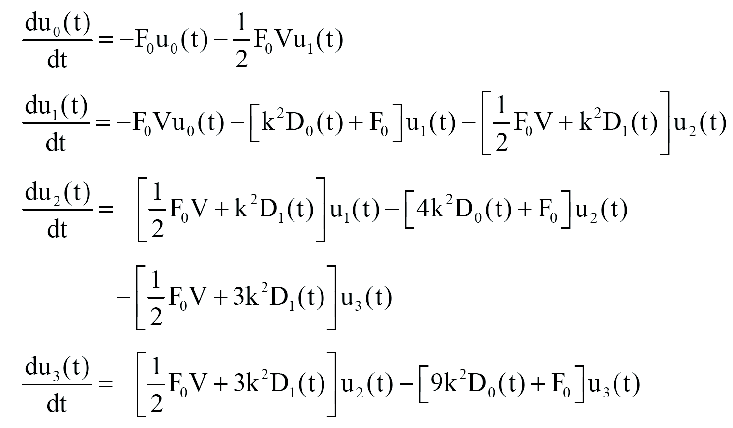 muestra en la ec. VIII.20, D i (t)]. De la expansión mostrada en la ec. VIII.20, se toman solo los términos a orden cero y a primer orden, D 0 y D 1.