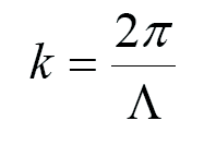 efectivo), λ = 0.633 νm longitud de onda (λ) de lectura, θ = 12.348º ángulo de incidencia de lectura de la red.