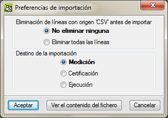 el botón derecho del ratón sobre el fichero de mediciones en formato CSV y elija la opción Abrir con, seleccione la opción Elegir