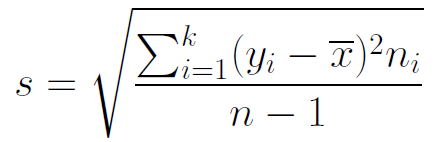 Varianza muestral A menudo se prefiere la desviación estándar en relación con la varianza, porque se expresa en las mismas unidades físicas de las observaciones.