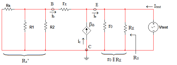 P a g e 8 6) Resistencia de Salida: R 0 : impedancia de thevenin vista desde los terminales de salida (remover y apagar Fuentes independientes ( )).