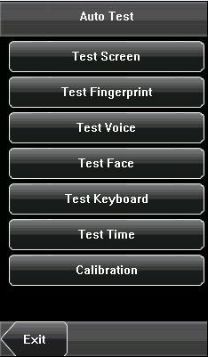 Test de voz: podemos verificar el estado del parlante del lector Test de rostro: podemos verificar el estado de la cámara de reconocimiento