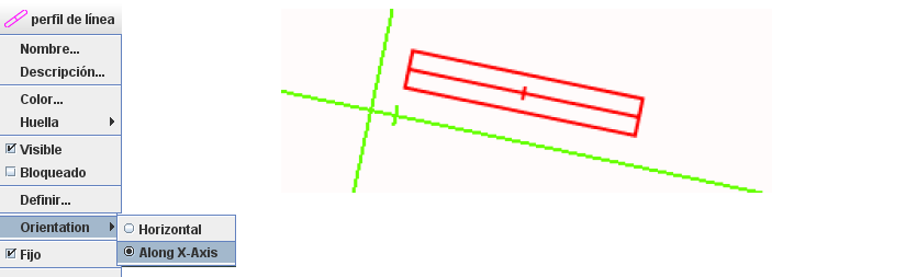 70 4.Liberar la linea Por defecto la linea de perfil se encuentra fija, esto es, su posición central y longitud