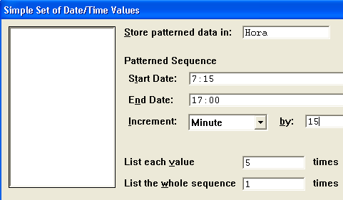 Sample Mean Crearemos dos columnas adicionales: Una para la hora de toma de muestra y otra para el número que identifique al operario de la máquina.