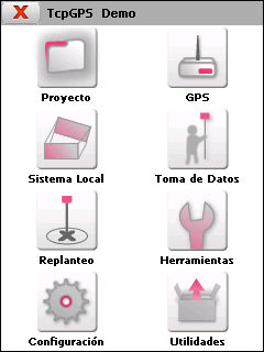 TcpGPS Básico Replanteo y Toma de Datos con receptores GNSS Introducción Esta aplicación, instalada en un dispositivo móvil, facilita al usuario la elaboración de trabajos topográficos de toma de