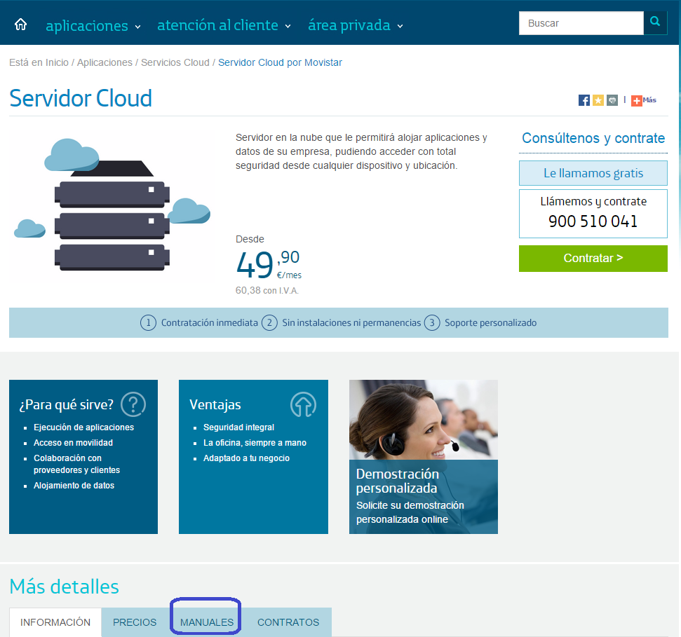1 QUÉ ES SERVIDOR CLOUD? Servidor Cloud es la solución de computación en la nube de la familia Empresa Cloud proporcionada por Movistar.
