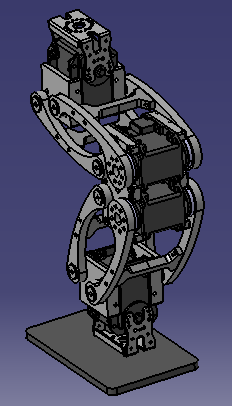 Para realizar una simulación cinemática se utilizó la rotación del servomotor de la sección superior (figura 12), esta rotación es definida por el fabricante como: (1) donde: t =tiempo en segundos.