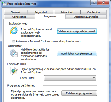 A modo de ejemplo se señala como des-habilitar o des-instalar ciertos programas (todos los programas son distintos en cada computador).