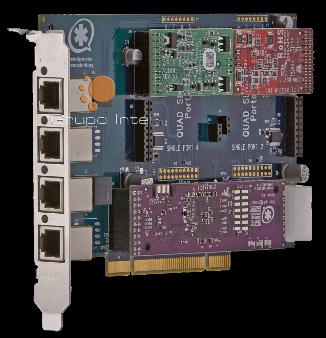 TARJETAS ASTERISK DIGIUM Digium AEX 410P Cuatro (4) puertos analógicos AEX-410P bus PCI Express Se pueden combinar módulos FXS y FXO Acepta (4) módulos de puerto único Módulo de anulación de eco