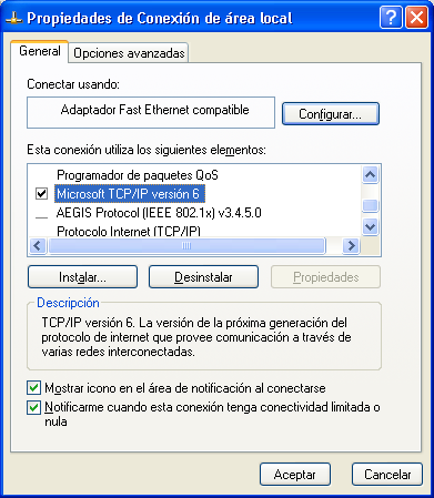 Windows XP incorpora IPv6, y se puede activar o habilitar de dos maneras, por la línea de comandos o con la interfaz gráfica. 2.1.