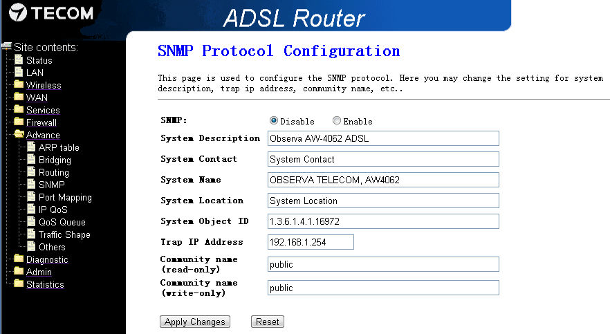 4.8.4 SNMP Configuration Simple Network Management Protocol (SNMP) es un protocolo de gestión y resolución de incidencias que usa el protocolo UDP en el puerto 161 para comunicar a clientes y
