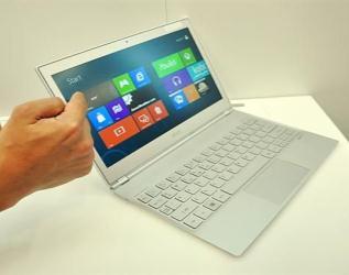 Ultrabook con Touch Windows 8 Cuando se le da la opción al consumidor, la tecnología táctil fue escogida por el ~80%