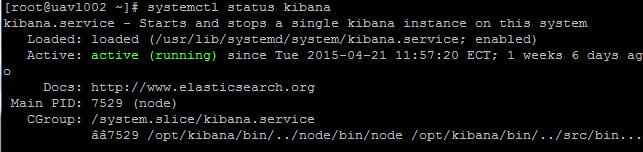 Automatización del servicio Kibana La automatización de la ejecución de Kibana mediante el sistema de gestión de servicios systemd consiste en: - La creación de un archivo que identificará al
