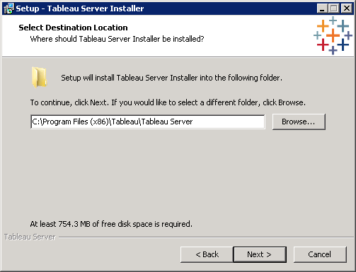Ejecutar configuración de servidor Después de instalar el archivo de instalación de Tableau Server, siga las instrucciones a continuación para instalar el