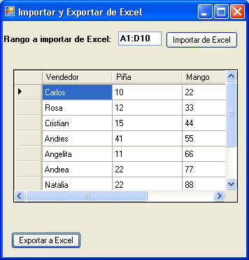 El objeto tabla contendrá los datos a exportar y nro_filas el número de filas del objeto tabla.