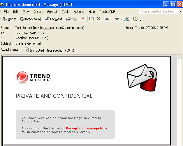 Manual del administrador de Trend Micro Hosted Email Security Si no utiliza este cliente, el destinatario recibe una notificación similar a la que aparece en la