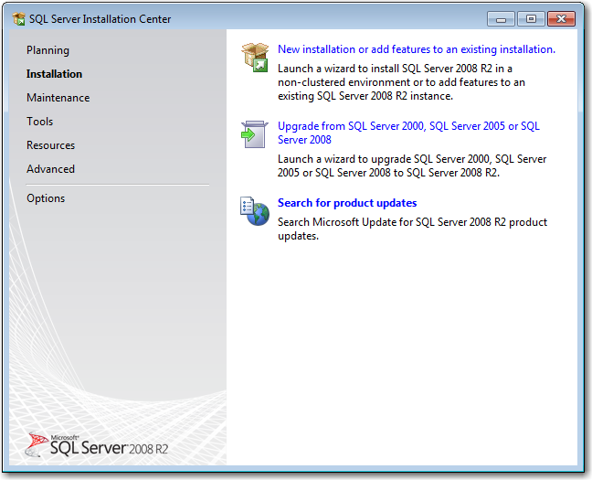 INSTALACIÓN INDEPENDENTE DE SQL SERVER 2008 R2 En el caso de XP, Vista y Windows 7 verificar: 1.- Firewall desactivado de Windows y del Antivirus (en caso de tenerlo). 2.- Antivirus Desactivado (en caso de tenerlo).