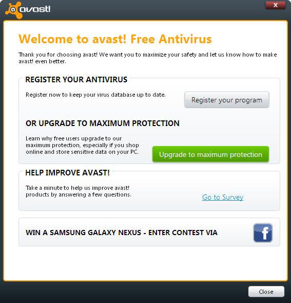 Antivirus gratuito es completamente libre de utilizar, deberás registrar el uso del producto dentro de 30 días.
