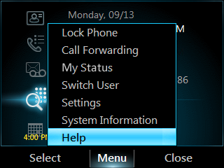 Restablecimiento del teléfono Para acceder a la ayuda general del teléfono: >> Desde la pantalla de inicio del teléfono, seleccione Menú y, a continuación, seleccione Ayuda.