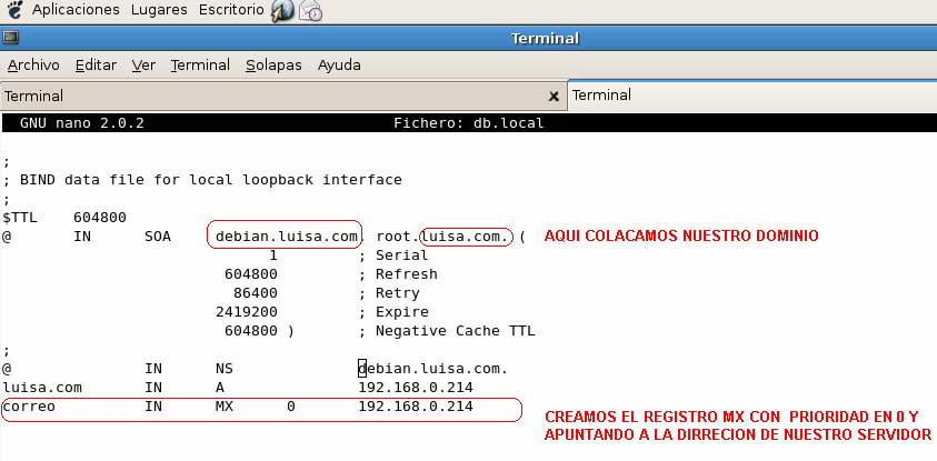 Con el comando apt-get install bind9 Luego de tenerlo instalado entramos a configurar en el archivo name.