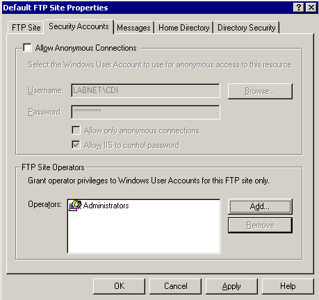 En la ventana que se despliega después de la acción anterior, seleccione la pestaña que lleva por título FTP Site y en la opción de Active log format: seleccione Microsoft IIS Log File Format.