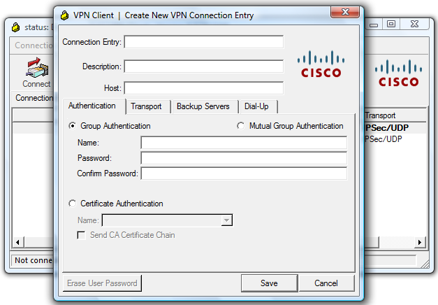 Figura 9. Creación de una nueva conexión VPN Posterior a esta etapa se indica que la conexión se realiza a través de un canal seguro.