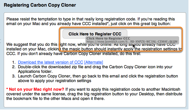 Cómo puedo usar una sola licencia de CCC en varios ordenadores Mac de cas Descargar, instalar y registrar CCC Cómo puedo usar una sola licencia de CCC en varios ordenadores Mac de casa?