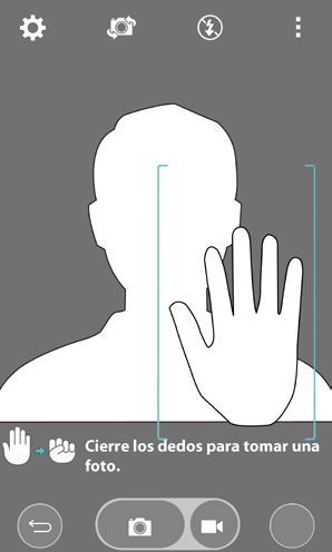Girar a la izquierda/derecha: presione para girar a la izquierda o la derecha. Recortar: permite recortar la foto. Desplace el dedo por la pantalla para seleccionar el área que desee recortar.
