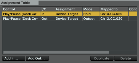 Controles MIDI asignables Controles comunes a todas la cubiertas En la ilustración de abajo, puede verse un control de TRAKTOR mapeado, con ambas funciones, sobre un controlador: como entrada, para