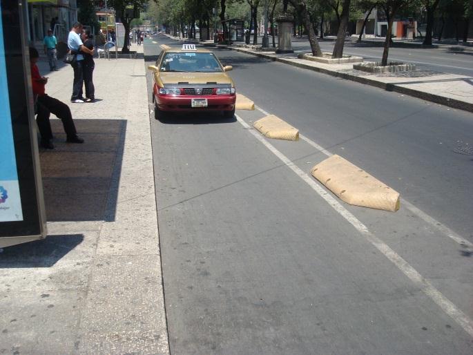 La segunda barrera se hayo hasta el cruce de Av. Reforma y calle Juárez, siendo este un cruce peligroso para los ciclistas (ver ilustración 36).