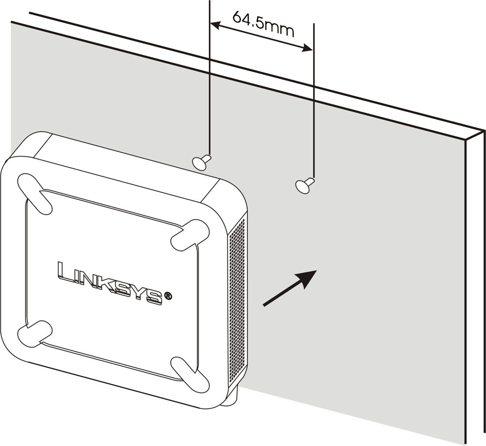 Opción de montaje en la pared Para montar el router necesitará dos tornillos adecuados (consulte la figura 5-7).