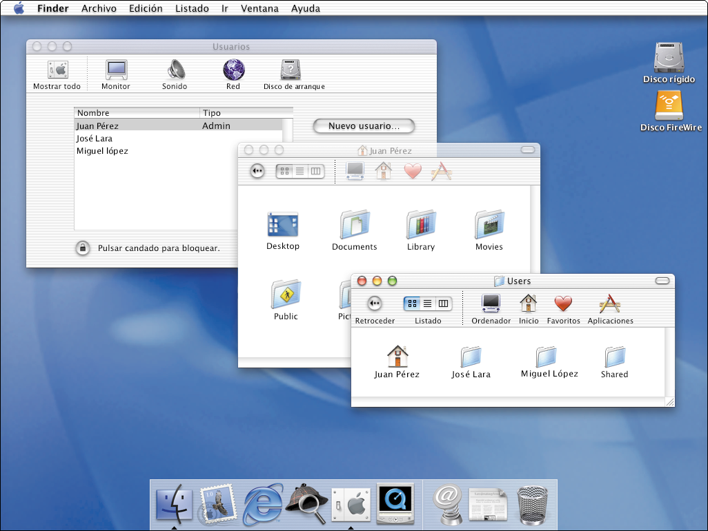 16 El sistema Mac OS X permite que el ordenador sea utilizado por varios usuarios y garantiza la seguridad de los documentos y del software.
