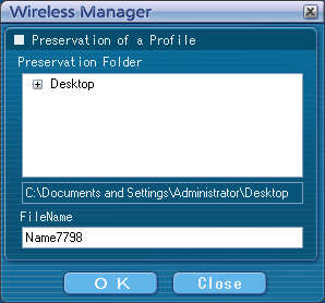 Otras operaciones para la conexión (continuación) Cómo salir de Wireless Manager 1 Haga clic en [ ] en el programa de lanzamiento. Aparece la ventana siguiente. Close Wireless Manager?
