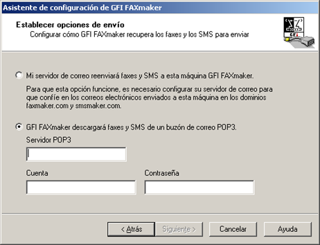 Ejecución del asistente de configuración de GFI FAXmaker Captura de pantalla 10: Asistente de configuración de GFI FAXmaker El asistente de configuración de GFI FAXmaker le ayudará a seguir los pasos
