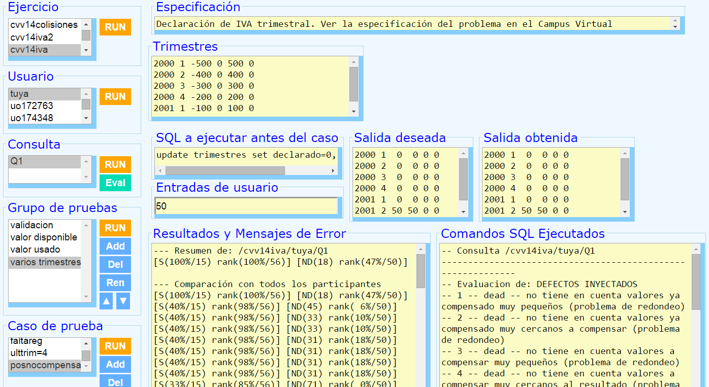 (2) Entrenamiento (SQLTest) http://in2test.lsi.uniovi.