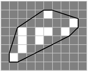 IMÁGENES BINARIAS 89 Otra medida de circularidad consiste en obtener la media y la desviación estándar de las distancias del centro de gravedad a cada uno de los k píxeles que forman el contorno de